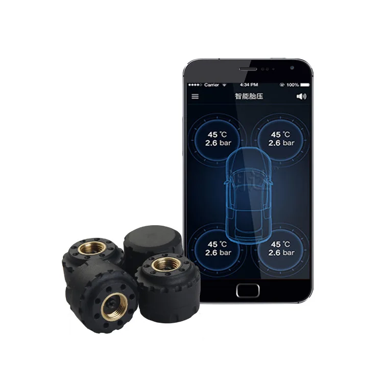 Умная автомобильная система контроля давления в шинах TPMS bluetooth приложение для