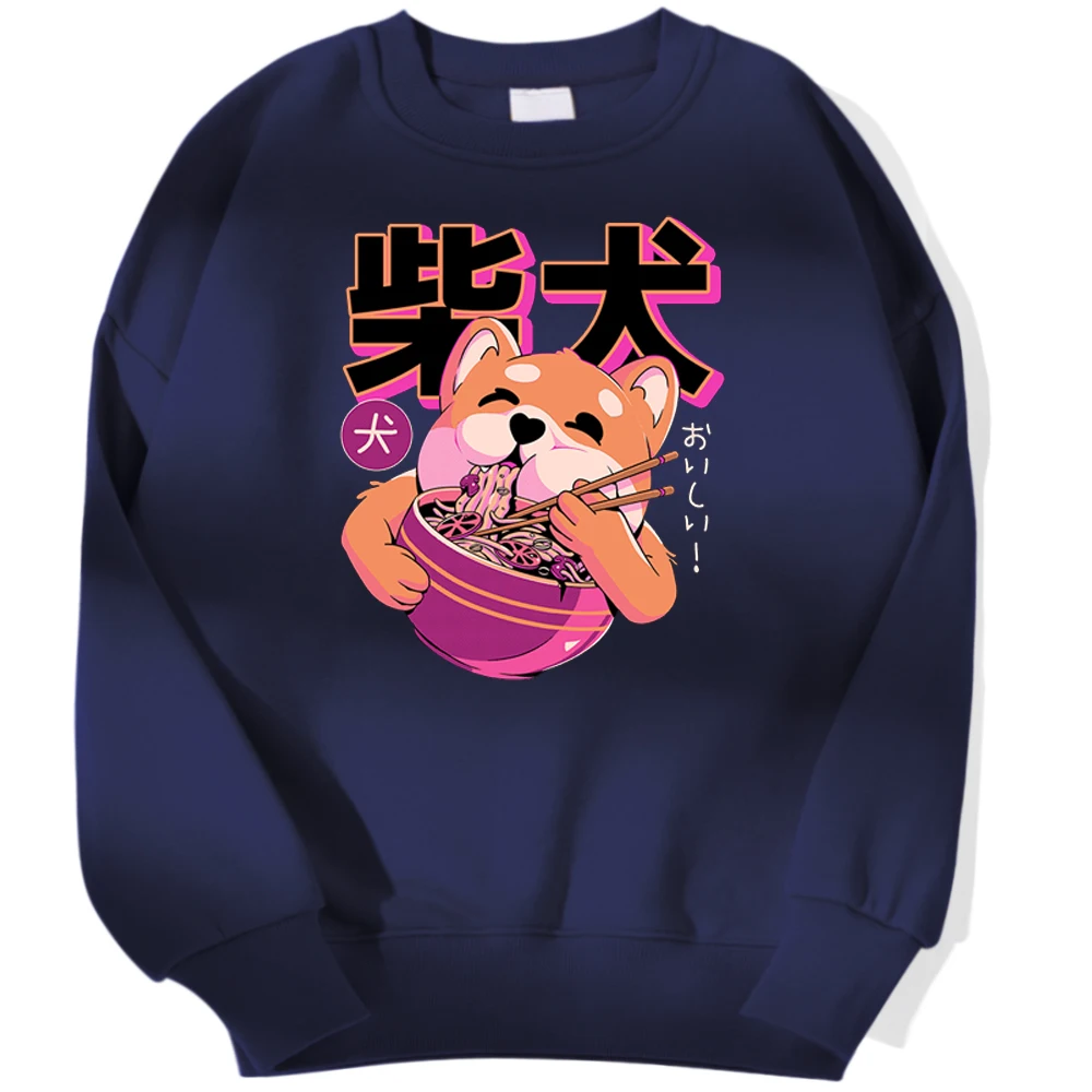 Свитшот женский с принтом собаки в японском стиле Харадзюку креативный