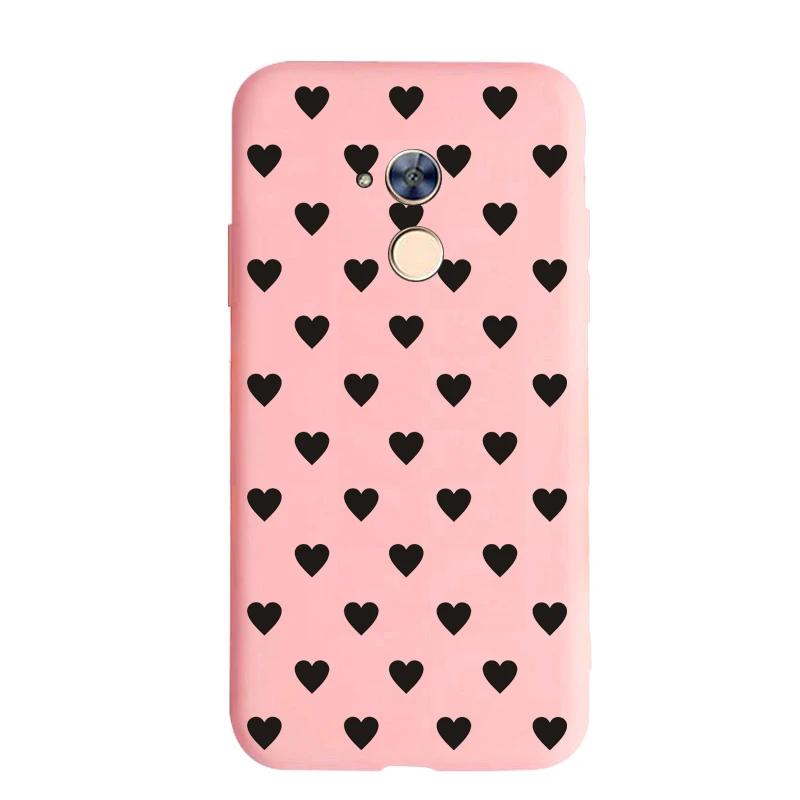 Силиконовый чехол IZYEKY для huawei Honor 20 10 9 8 lite 8A 8X8 S 7X 7A Pro 6A Candy Love heart чехол для телефона Capa Fundas Coque - Цвет: love 4 pink case