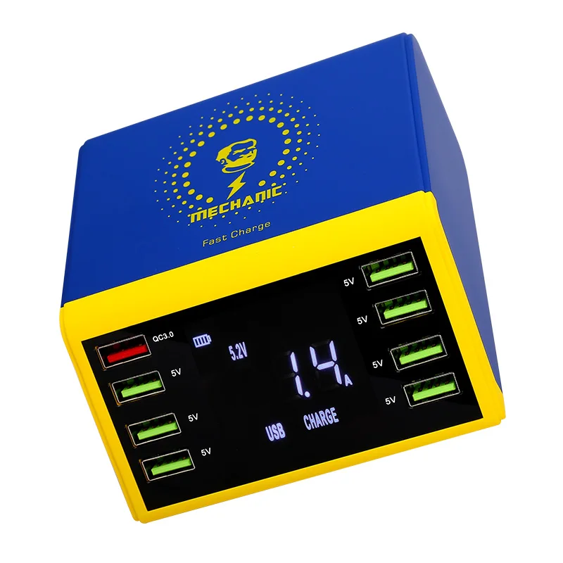 AC 100 V 240 Инструменты для ремонта телефонов 8 портов USB быстрое зарядное устройство