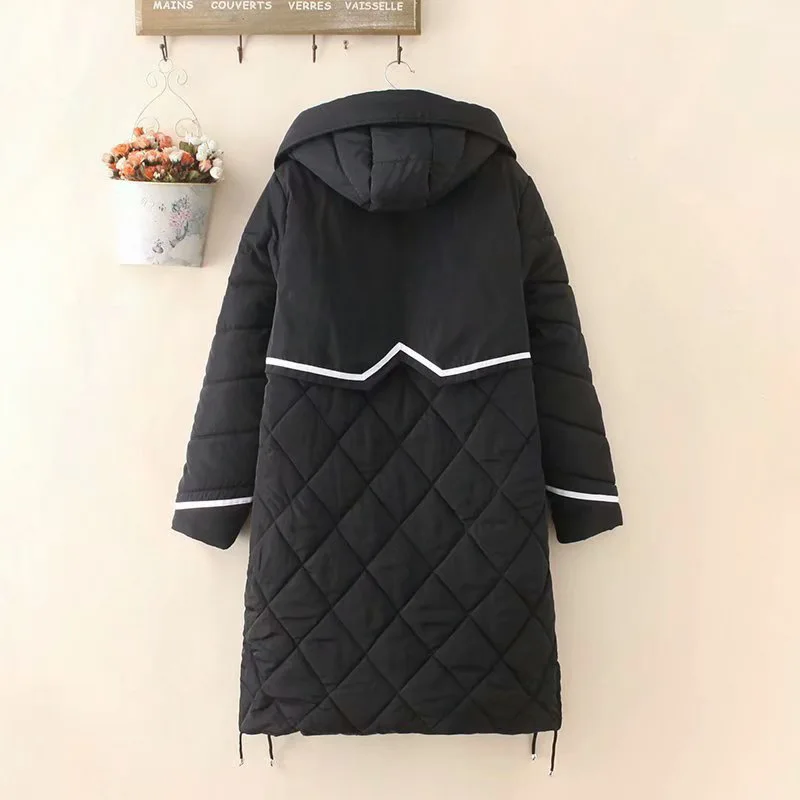 Зимние Повседневные Длинные парки XXL-4XL размера плюс модная одежда свободного