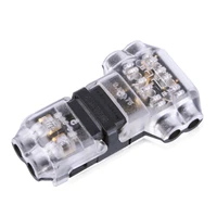 5pcs t type 2pin quick splice scotch lock wire connector for terminals crimp wiring led strip car audio cable
