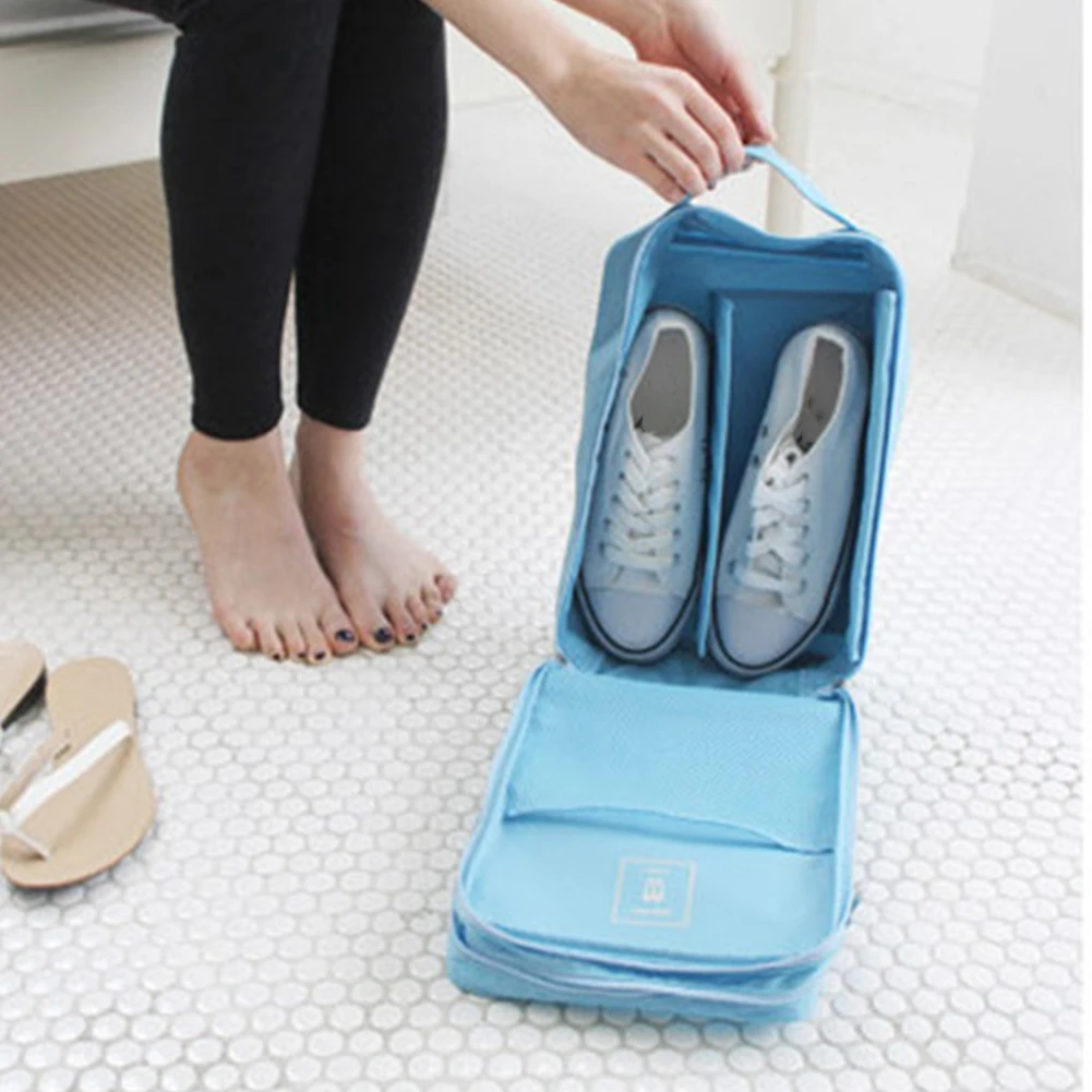 4 Colors Portable Travel Waterproof Zipper Shoes Sorting Storage Pouch Organizer Bag bolsas de mujer Christmas gifts рюкзаки | Багаж и