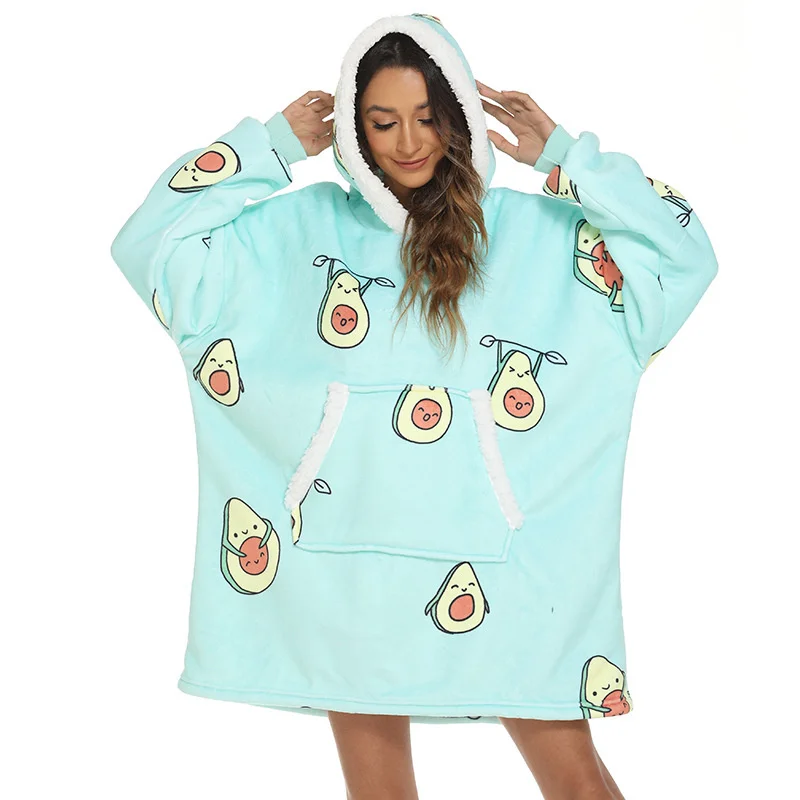 

Мягкая фланелевая толстовка с капюшоном и принтом, с карманами