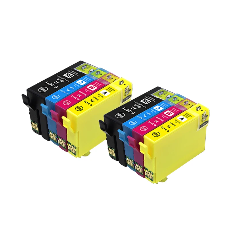 2020 NEW For Epson Ink Cartridges 8Pcs CompatibleT3471 T3472 T3473 T3474 T34 T34XL for WorkForce Pro WF-3725DWF WF-3720DWF | Компьютеры и