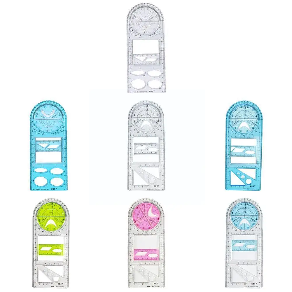 

Пластиковая линейка для рисования, измерительные весы, Геометрическая линейка, архитектура, линейка для шитья, шаблон, канцелярские принад...