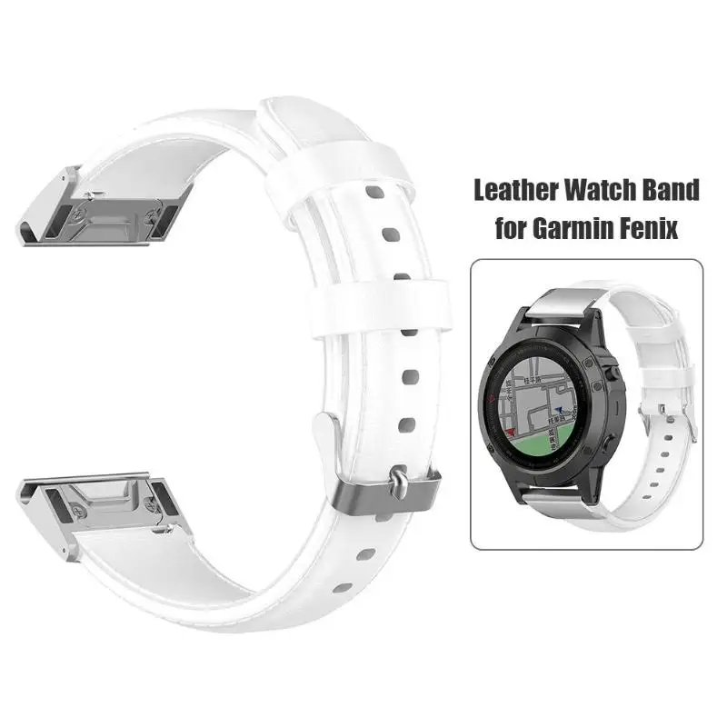 Ремешок из искусственной кожи для наручных часов Garmin Fenix 6X/5X/5X Plus/3 HR/3 Sapphire/2/1 Quaitx 3 26
