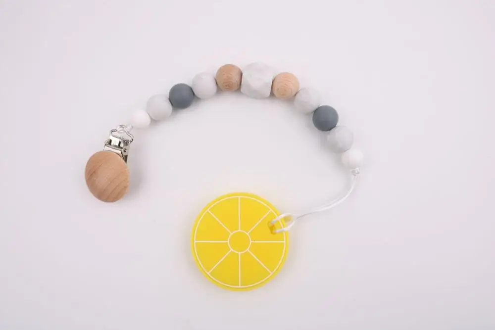 

New baby toy baby pacifier clip colorful lemon suit toddler little gift