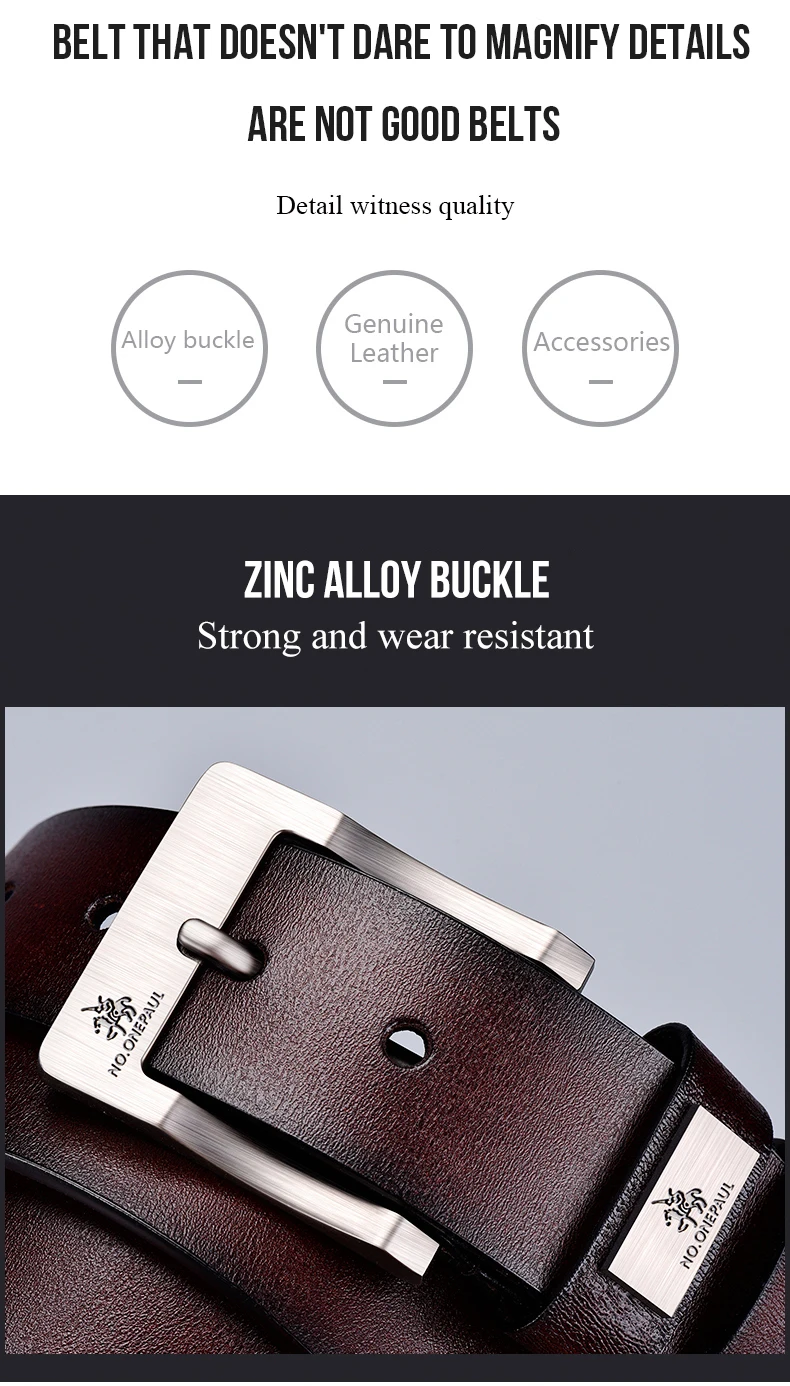 snap belt Genuine Leather For Men's High Quality Buckle Jeans Cowskin Casual Belts Business Cowboy Waistband Male Fashion Designer 2022New crocodile skin belt