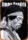 Металлический музыкальный плакат shvieiart, черно-белый, WPAP Jimmy Hendrix 8x12 дюймов, жестяные знаки, табличка, бар, паб, винтажный стиль, Настенный декор