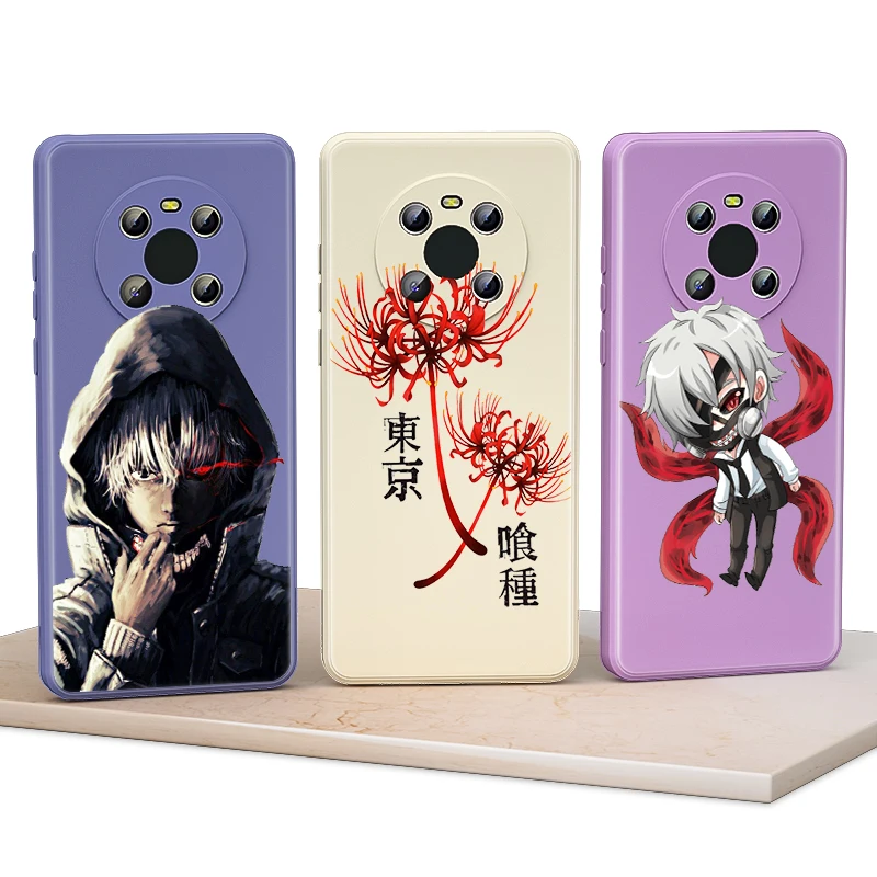 

apanese Tokyo Ghoul for Huawei Mate 40 30 20 Pro Lite Y9 Prime Y7 Y6 2019 2020 Liquid Silicone Soft Cover Phone Case
