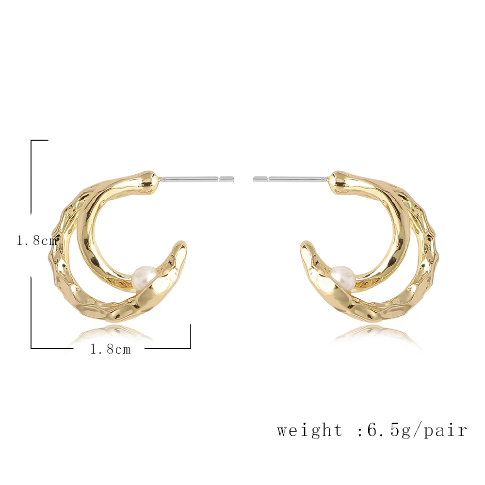 

VG 6YM 2021 New Fashion Small Pearl Letter C Drop Earrings Elegant Ladies Jewelry Earrings For Birthday Gifts Accessories