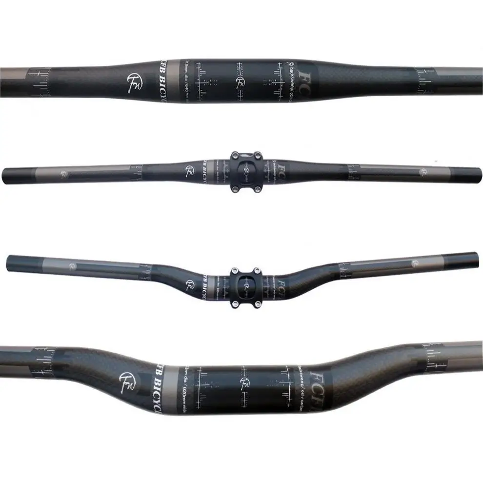 Велосипедный руль из углеродного волокна легкий матовый 3K T800 для горного