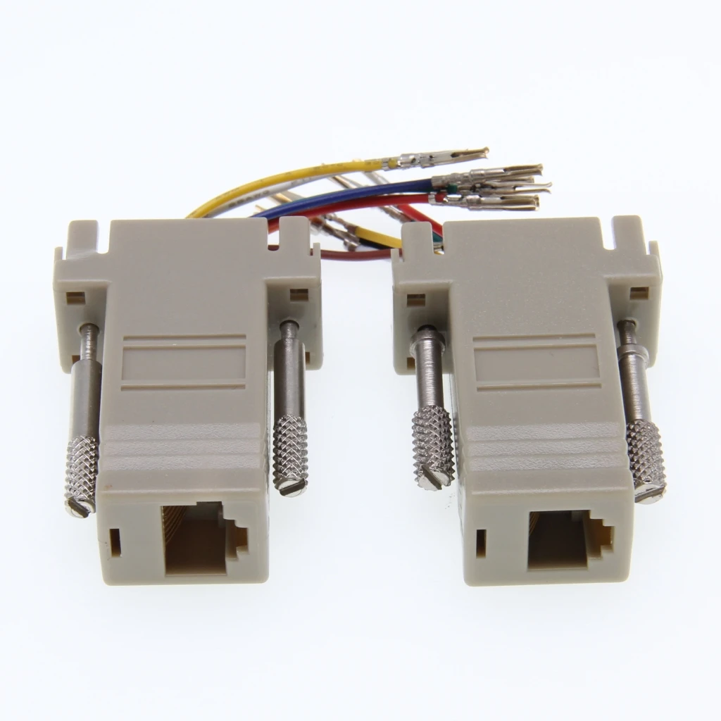 

Переходник RS232 DB9 Female/RJ45 Female, 50 шт./лот