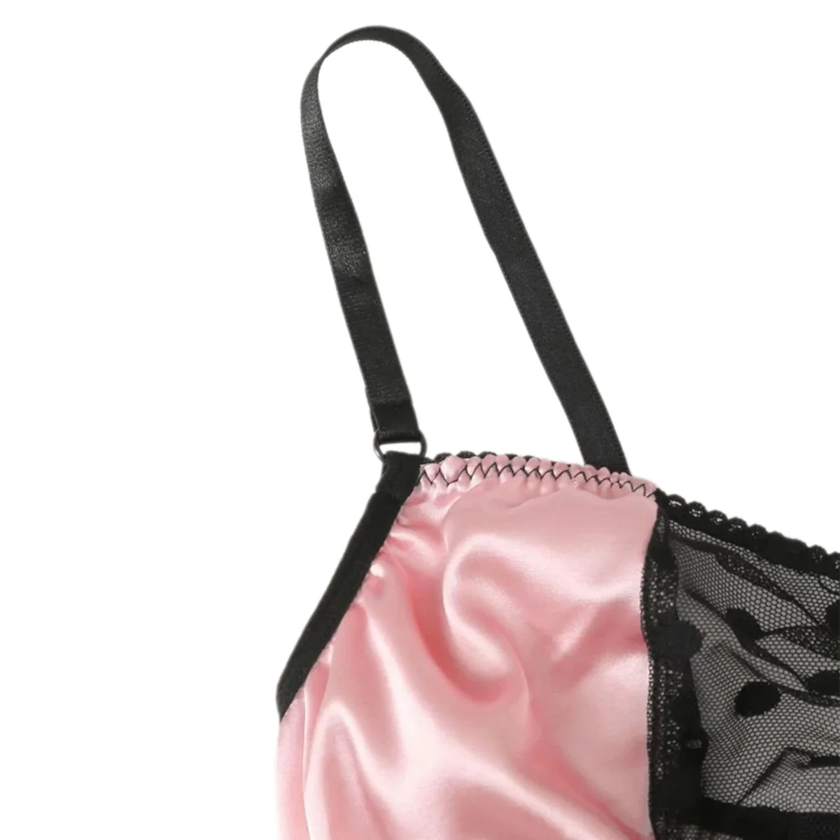 

Women Sexy Two-piece Lingerie Set Suspender Backless See-through Yarn Underwear + Panties Erotic Intimates Bra Sets Transparent