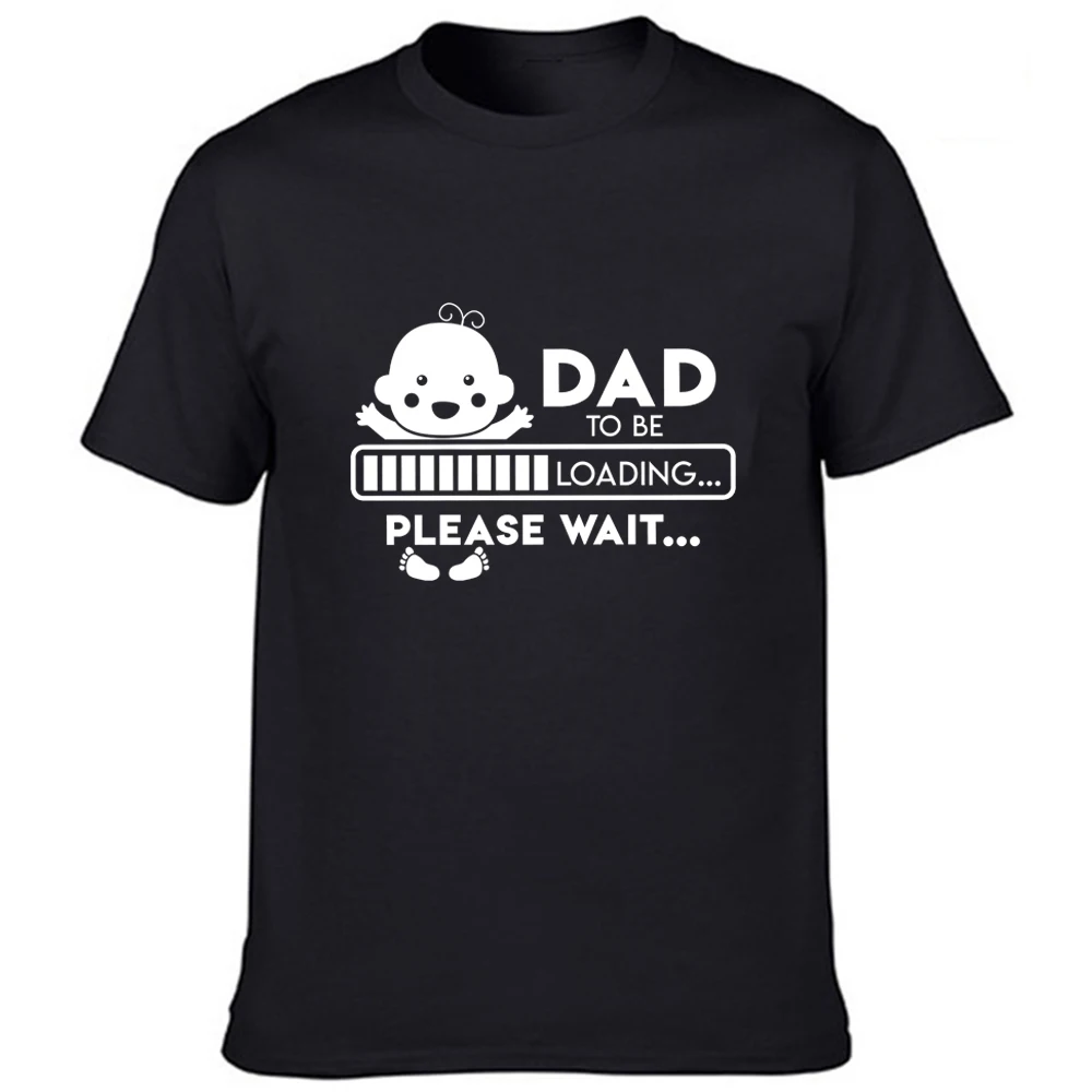 Модная футболка Dad To Be Loading пожалуйста подождите забавная для новых отцов