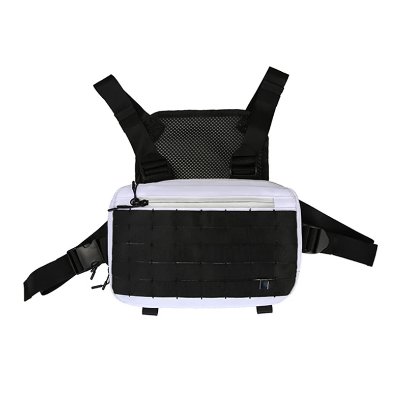E chest rig bag Мужская тактическая нагрудная сумка Уличная функциональная хип-хоп Сумка Многофункциональная Мужская нагрудная сумка оснастка нагрудная сумка Kanye West - Цвет: E chest rig bag