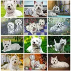 Huacan алмазная вышивка собаки мазайка алмазная полная выкладка животные декор для дома подарок ручной работы