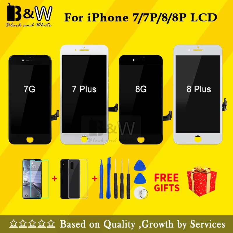Высококачественный сменный ЖК дисплей без битых пикселей для iPhone 7 7p 8 8p экран с