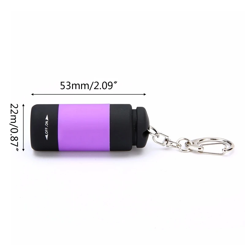 

Muitifuntional Outdoor Waterproof USB Charging Portable LED Mini Pocket Flash Light Key Chain Camping Hiking