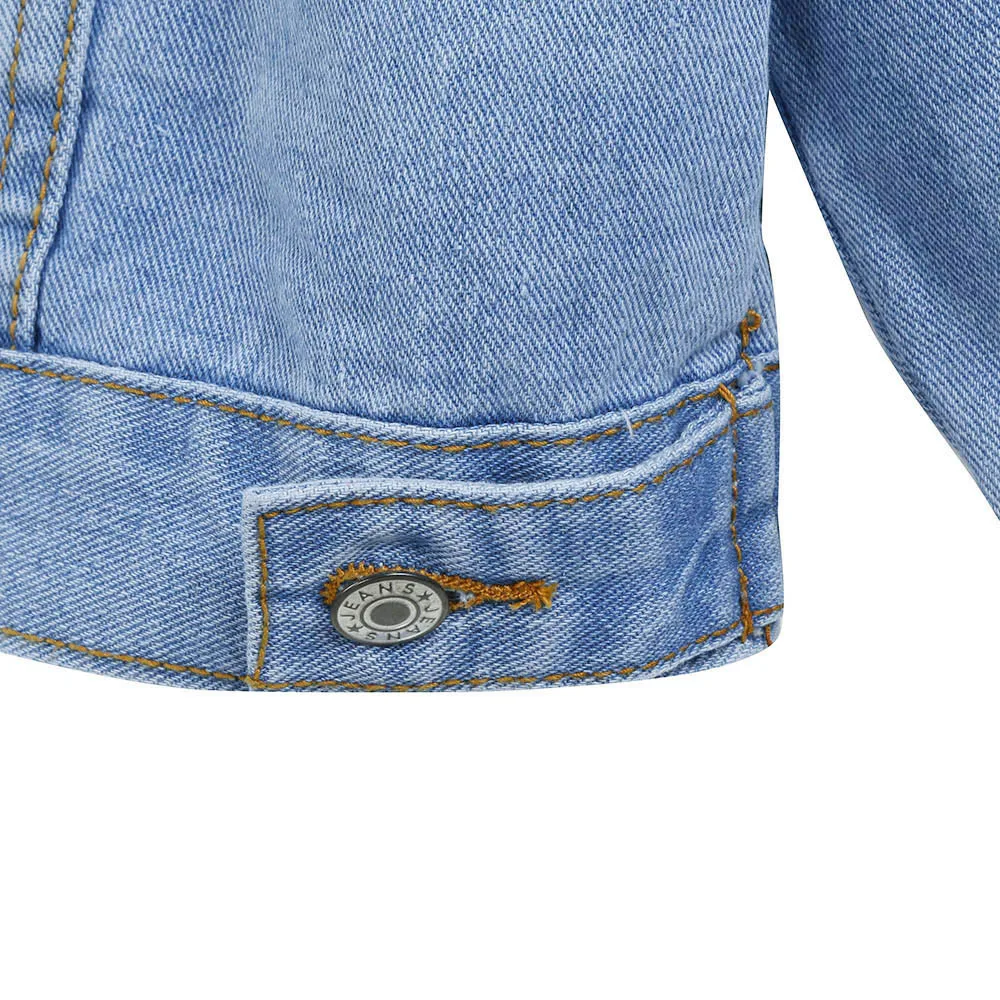 

Denim Jackets Women Frayed Autumn Street Denim Jacket for Women Bomber Jeans Coat Female Basic Coat Loose Casual Outwear