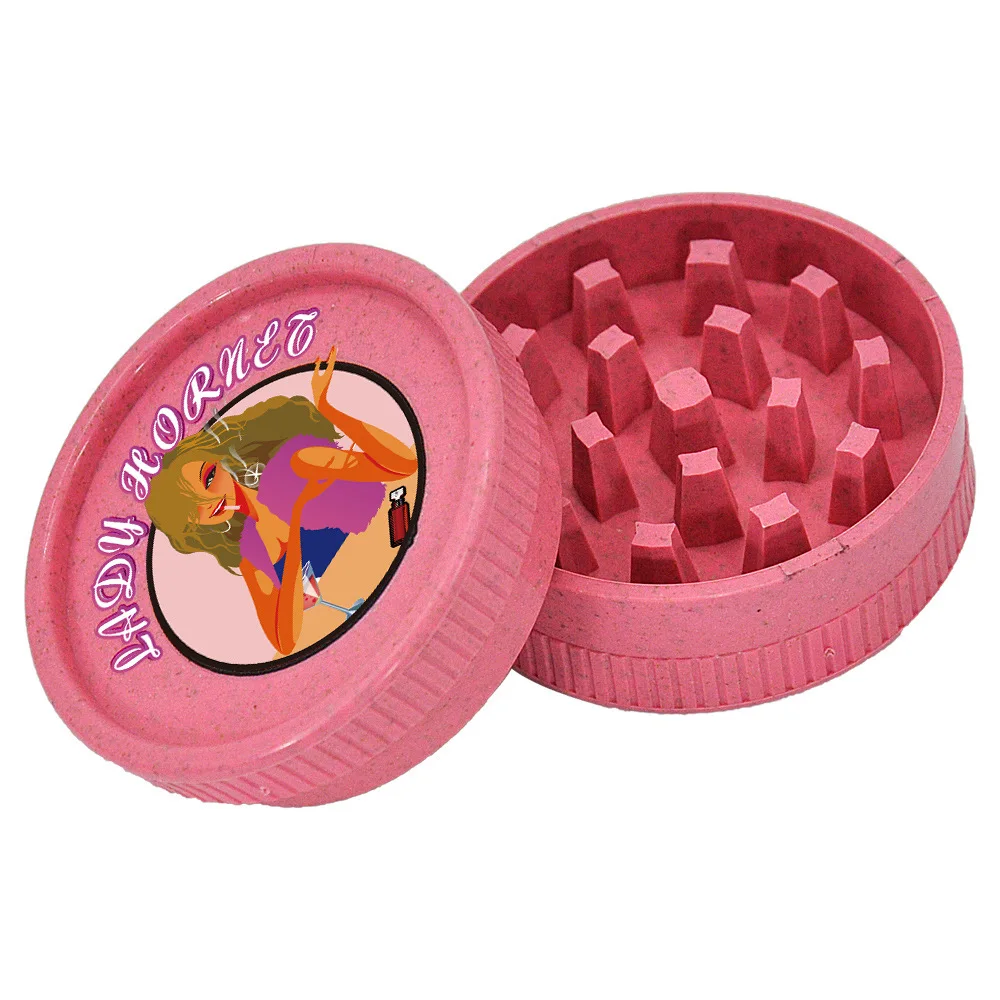 

Delicate 56mm 2-Layer Biodegradable PE Weed Grinder Tobacco Herb Grinder Cigarette Miller Crusher Machine Smoking Accessories