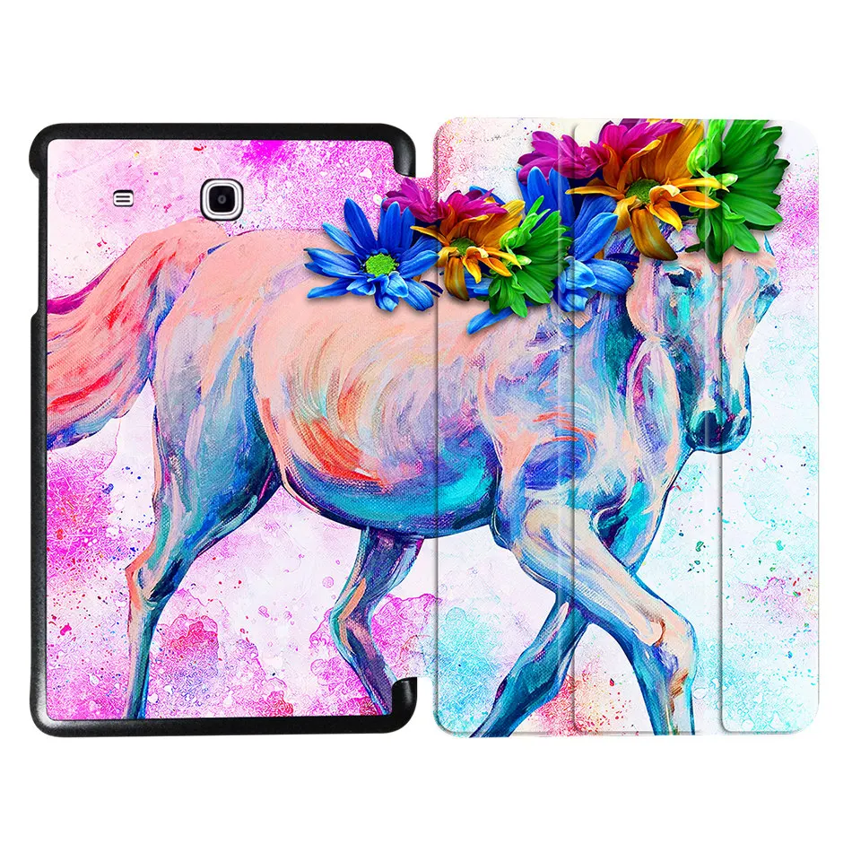 MTT чехол для планшета для samsung Galaxy Tab E 9,6 дюймов T560 T561 T565 T567V Тонкий чехол из искусственной кожи с трехслойной магнитной подставкой - Цвет: SS13