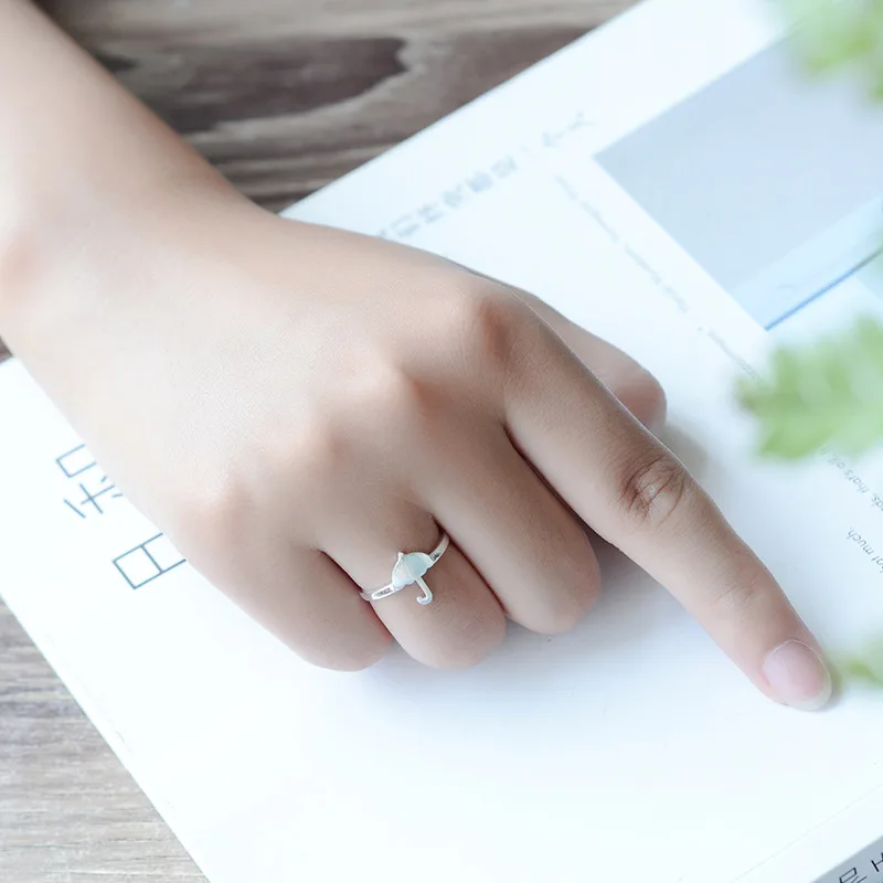 Женское кольцо из серебра 925 пробы с зонтиком|Кольца| |