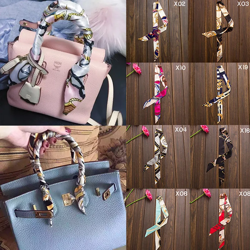 

Silk Scarf For Women Small Ribbon Bag Handle Decoration Slender Fashion Headband Handbag Strap