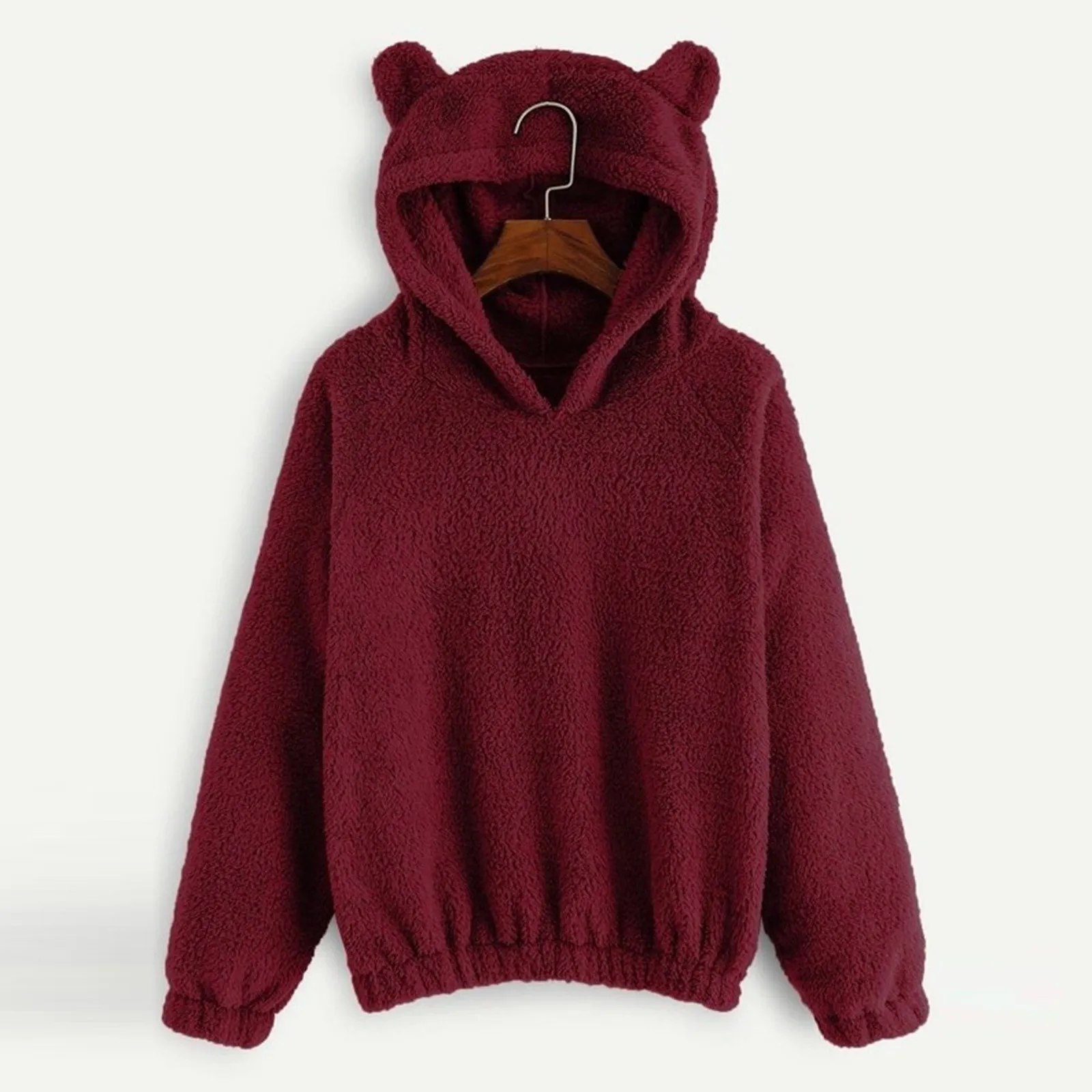 Женские толстовки с капюшоном и ушками медведя флисовая толстовка длинным