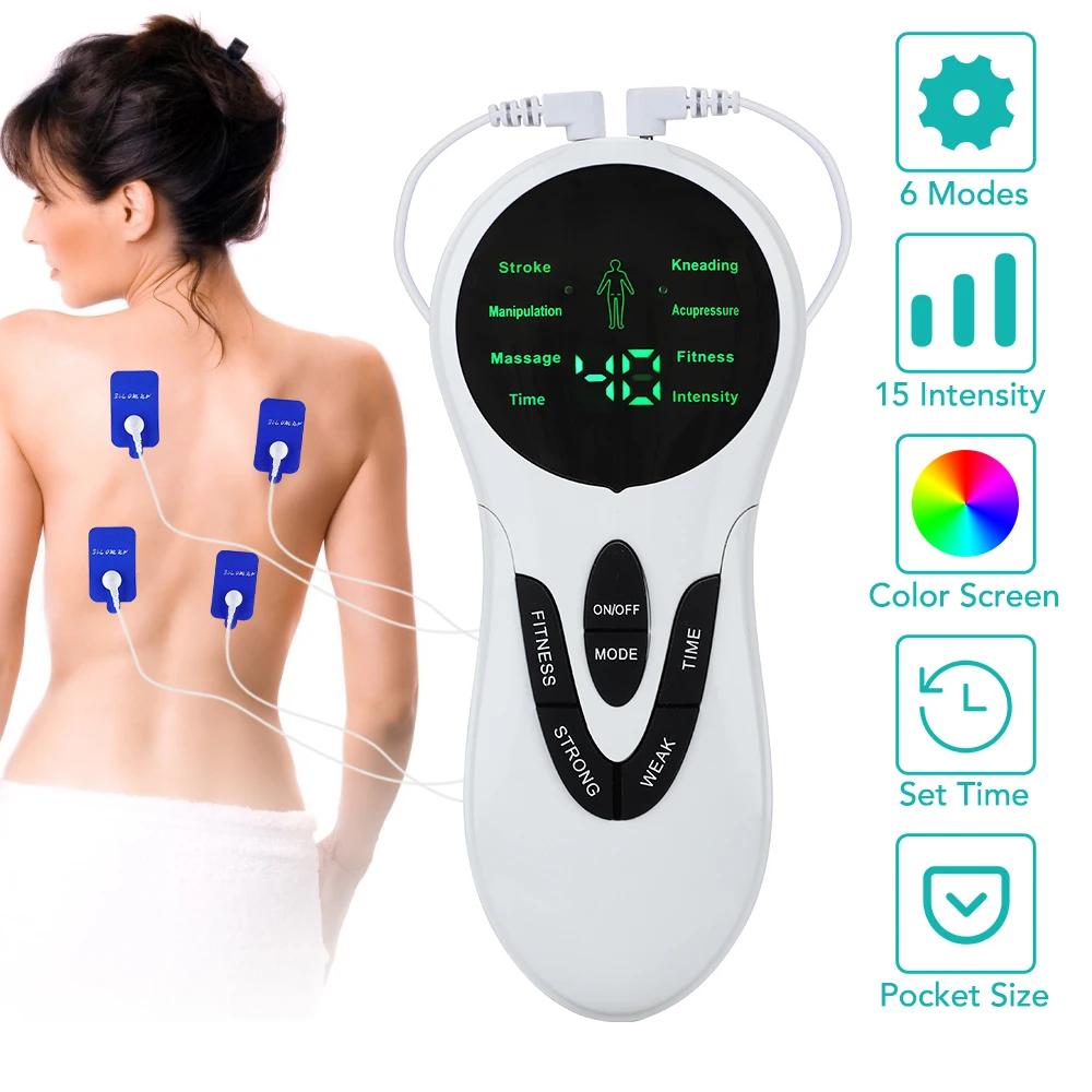 

Intelligent Mini Massager Pulse Physiotherapy Massage Electric herald Tens Muscle Stimulator EMS Acupuncture Body MassagerDevice