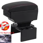 Подлокотник для Opel astra G, центральный ящик для хранения, с подстаканником, пепельницей, с USB-светодиодом