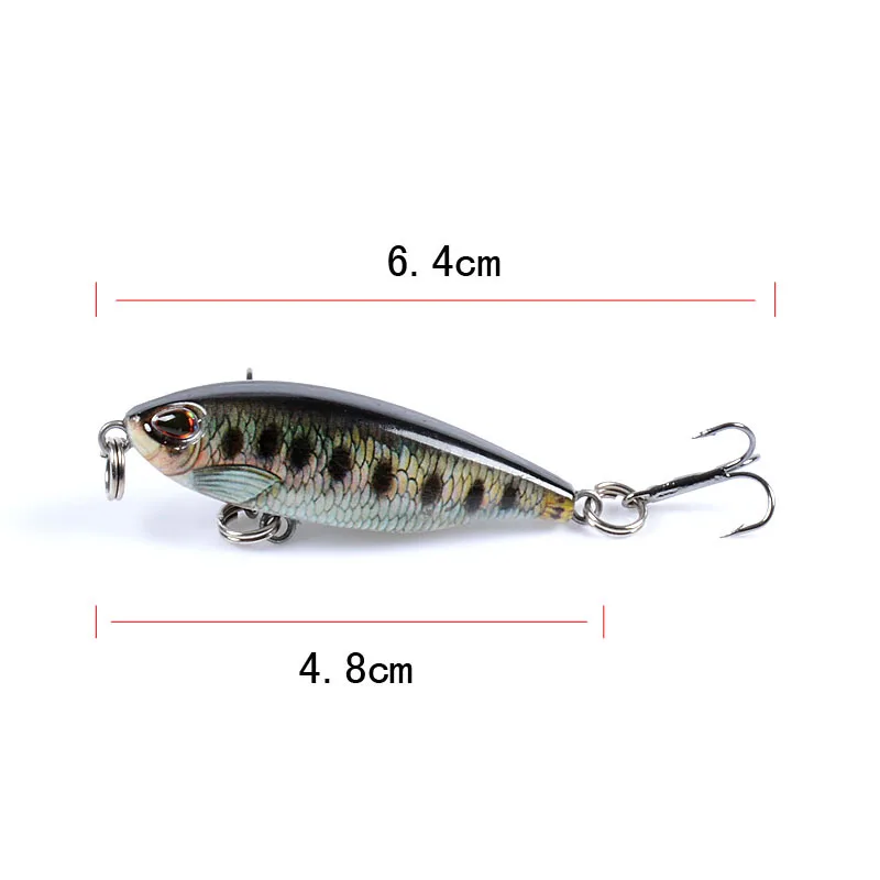 

Luya Bait Painted Fishing Bait Submerged Pencil Fish Hook 4.8cm/3.4g Plastic Bionic Bait Hard Bait Fake Bait