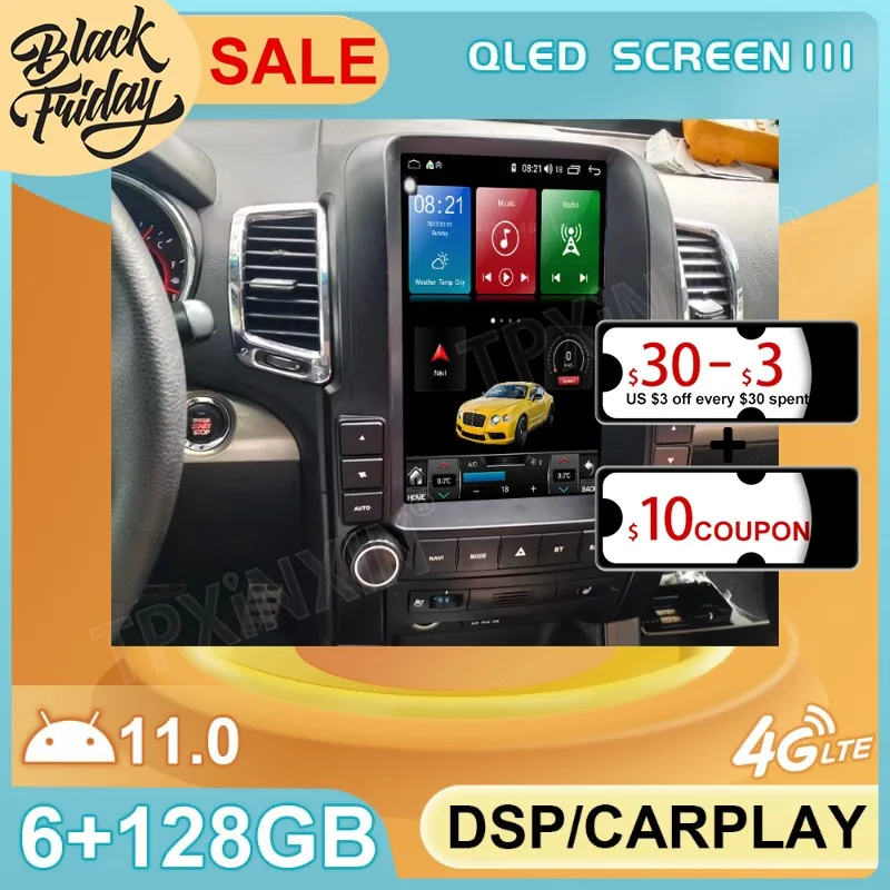 

Android 11.0 6G+128GB Tesla Style For Kia Sorento 2009 Car GPS Navigation Carplay Auto Radio Stereo Multimedia Player Head Unit
