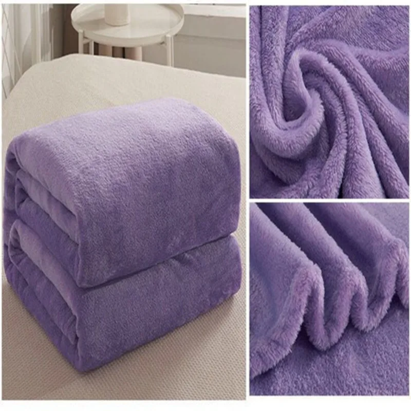 Фланелевое Одеяло однотонное мягкое Коралловое одеяло машинная стирка простыня
