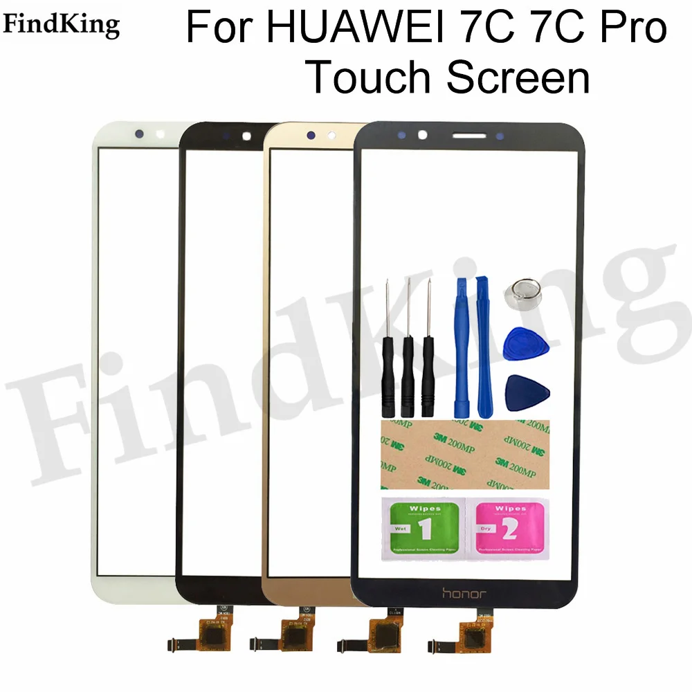 

5.99'' Touch Screen Glass For HUAWEI 7C / 7C Pro Digitizer Panel Sensor Tools 3M Glue Wipes Touch