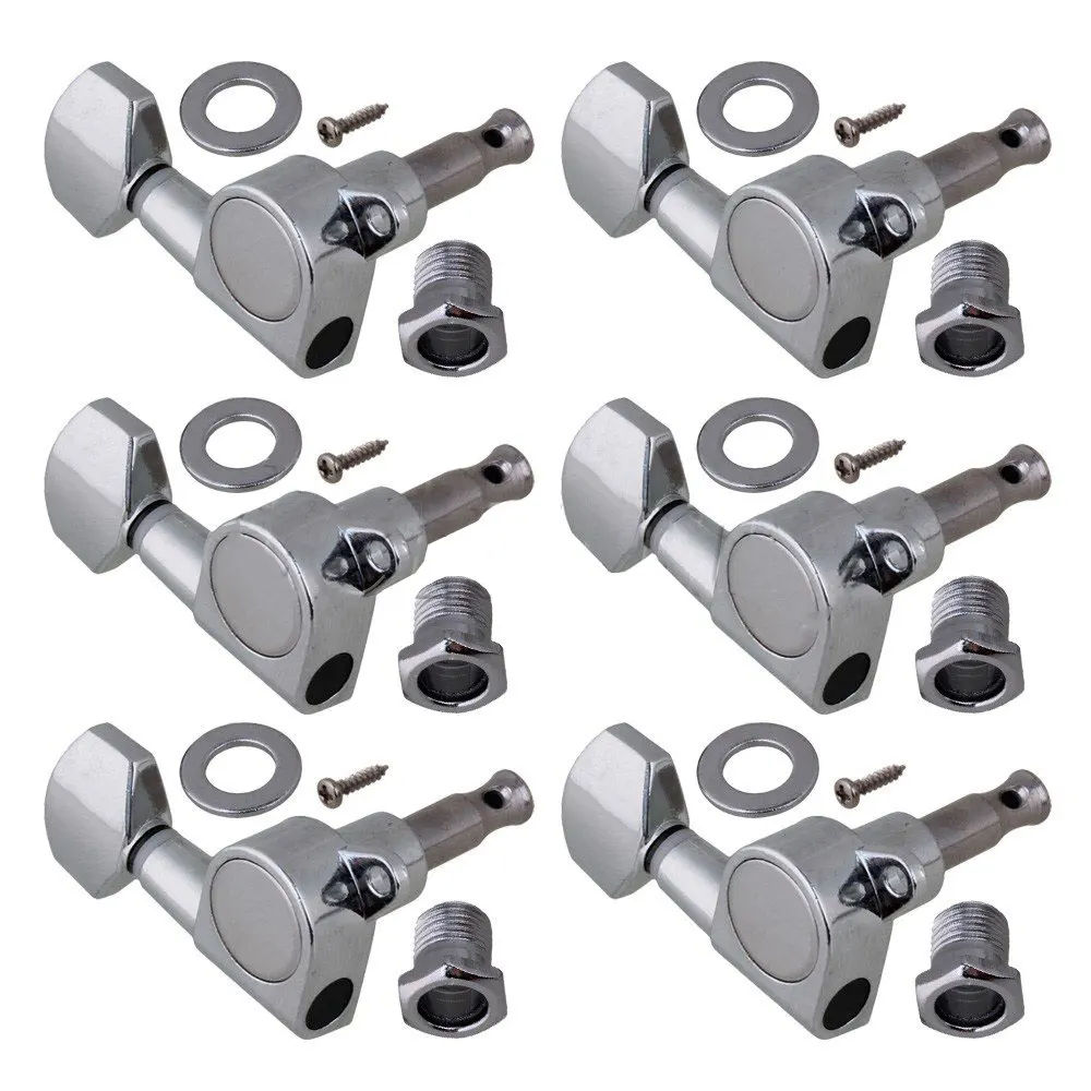 6 шт. Гитарные тюнеры хромированные для электрических частей 3R & 3L тюнер тюнера с