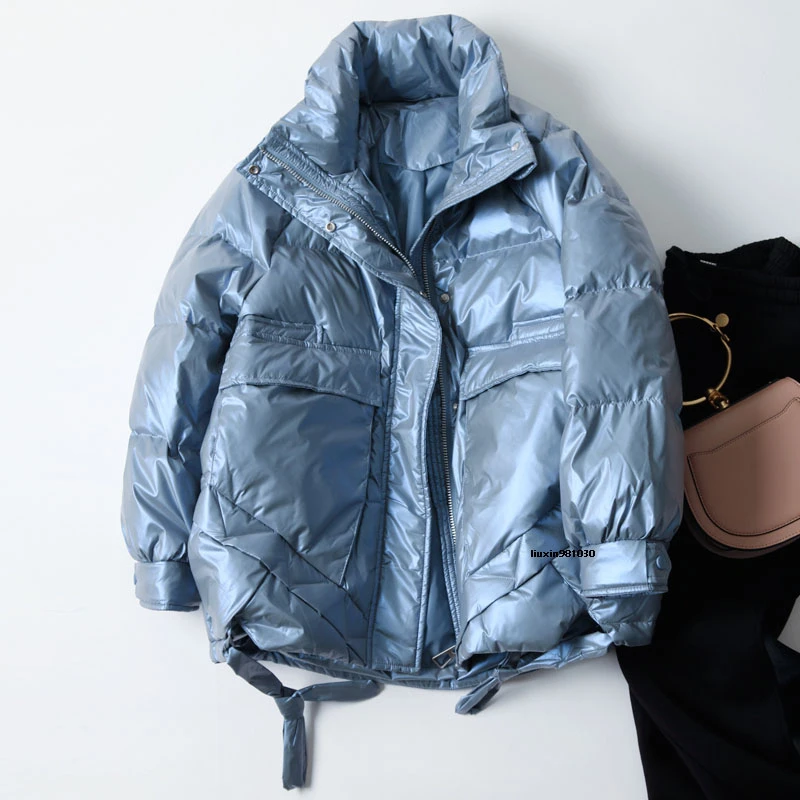 2021 зимняя женская куртка яркое повседневное Свободное пальто теплая парка