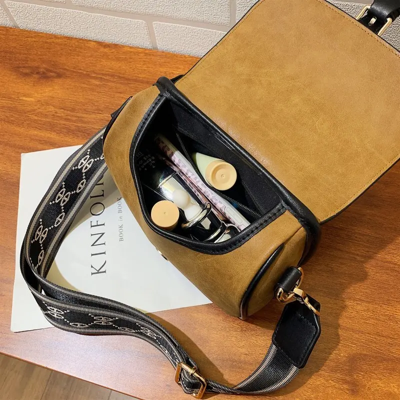 

Office Shoulder Bag Female High Quality Luxury Underarm Saddle Bag Temperament Lady Retro Leather Travel Shopping Messenger Bags