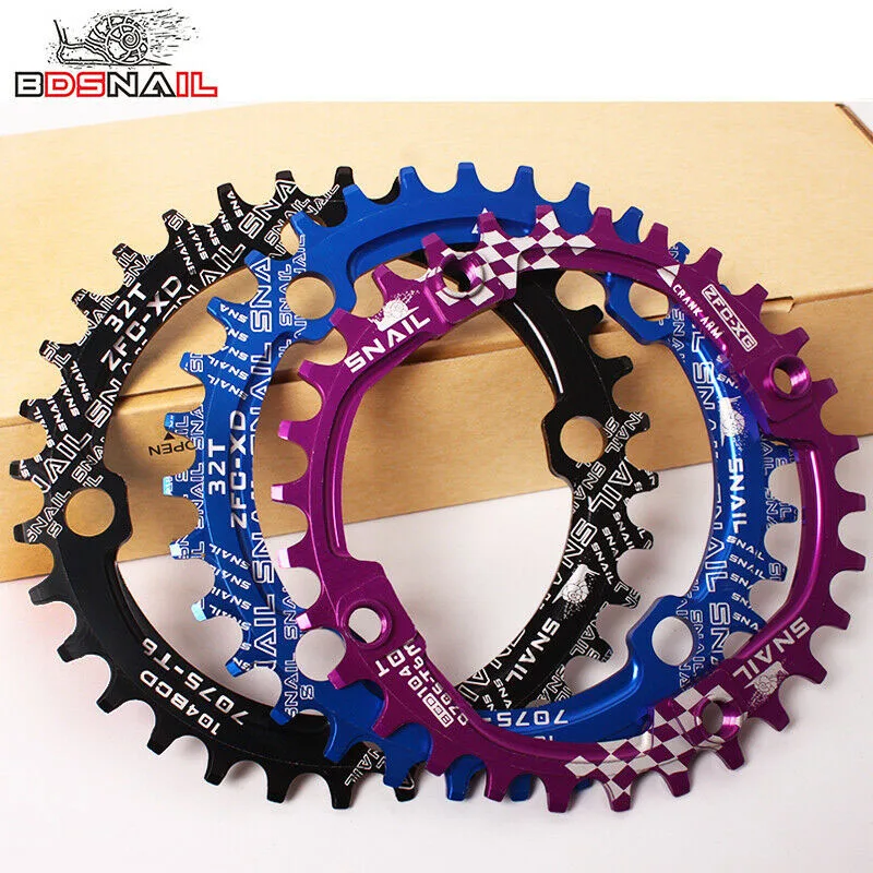 BDSNAIL MTB цепь 104BCD узкая широкая односкоростная цепь кольцо горный велосипед дорожный велосипед круглый Овальный цикл шатун 30-32t