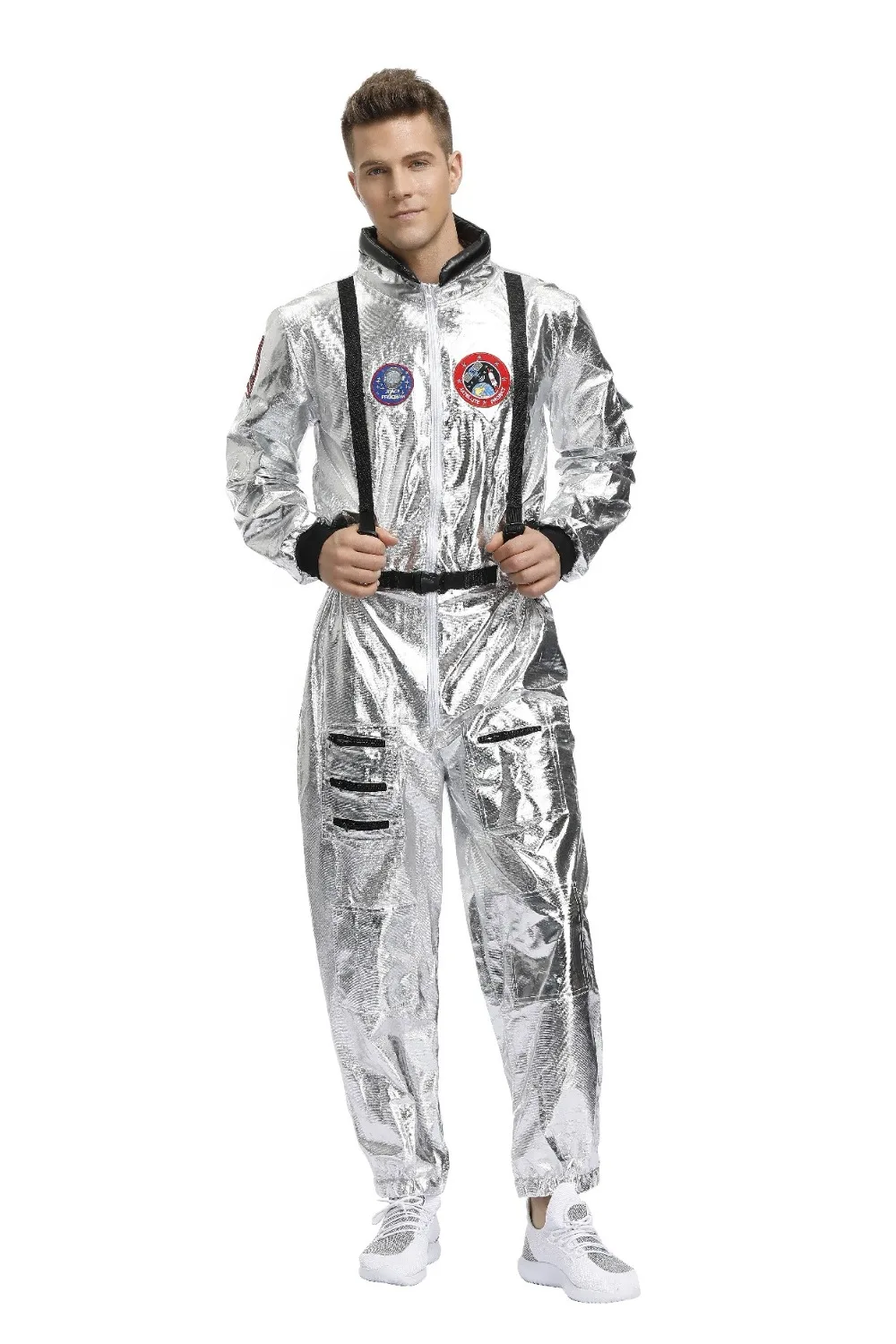 Men Astronaut Alien Spaceman Cosplay Halloween Costumes Carnival Party Adult Women Pilots Outfits Group Couple Matching Clothes