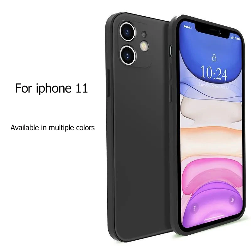 

Liquid Silicone Mobile Phone Case For iPhone12 Mini x xr xs 11Promax Rubiks Cube Straight-edge Liquid Silicone Protective Cover