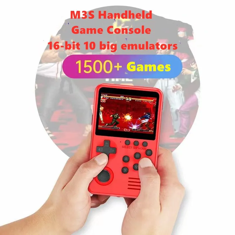 Портативная игровая консоль M3S 2 8 дюйма 16 бит 10 больших эмуляторов Ретро рокер SUP