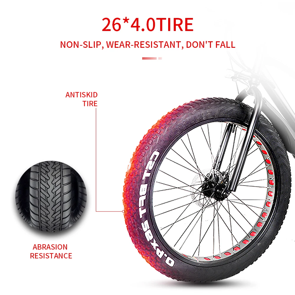 Bestellen E Bike Klapp 750W 4,0 Fett Reifen Ebike Strand Bike Cruiser Elektrische Fahrrad 26inch Lithium-batterie Elektrische Fahrrad