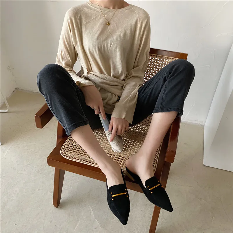 2020 г. летние модные женские шлепанцы дизайнерские туфли без задника черные