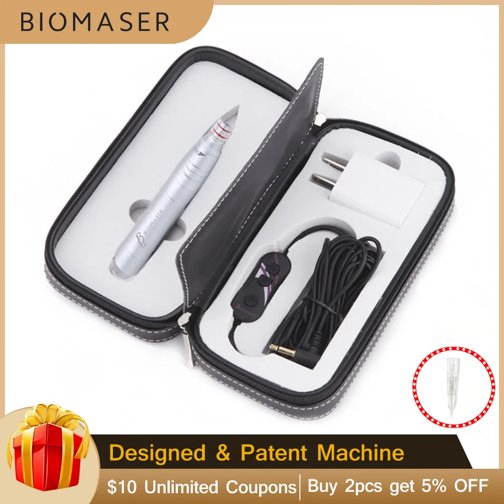 Biomaser HP500 машина для постоянного макияжа профессиональная татуировка с картриджами иглы татуировка бровей и губ пистолет Вращающаяся ручка машина