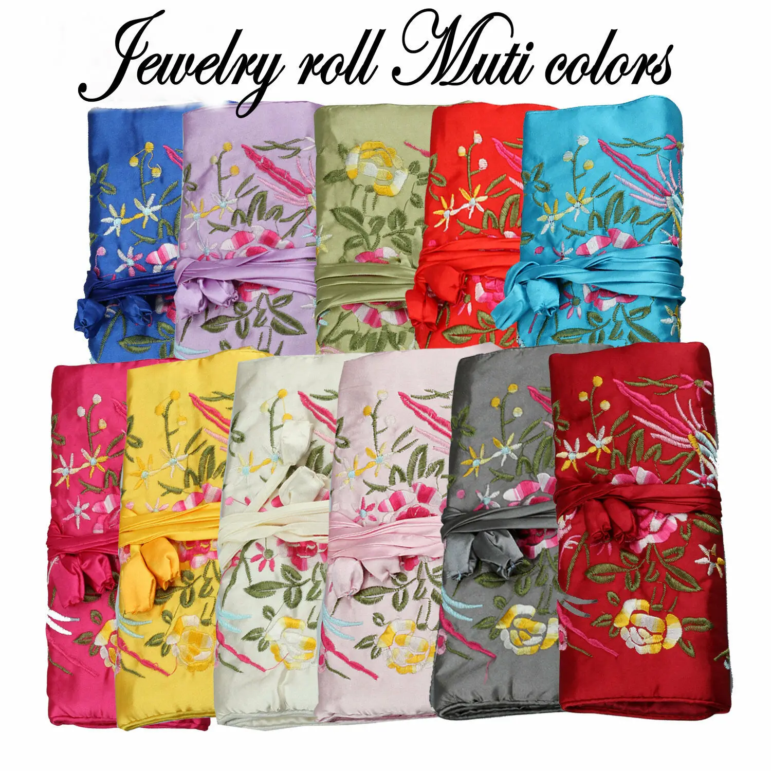 Китайские шелковые ювелирные изделия брикет 3 сумка на молнии с вышивкой цветок