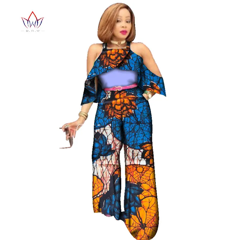 Женский комбинезон без рукавов BintaRealWax длинные брюки в африканском стиле с