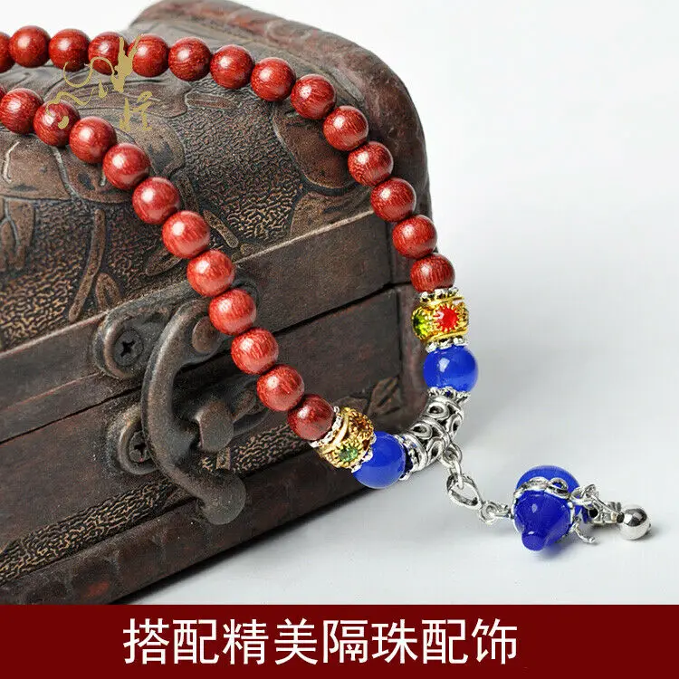 Тибетский буддизм 108 сандаловое дерево цветные молитвенные бусины Mala