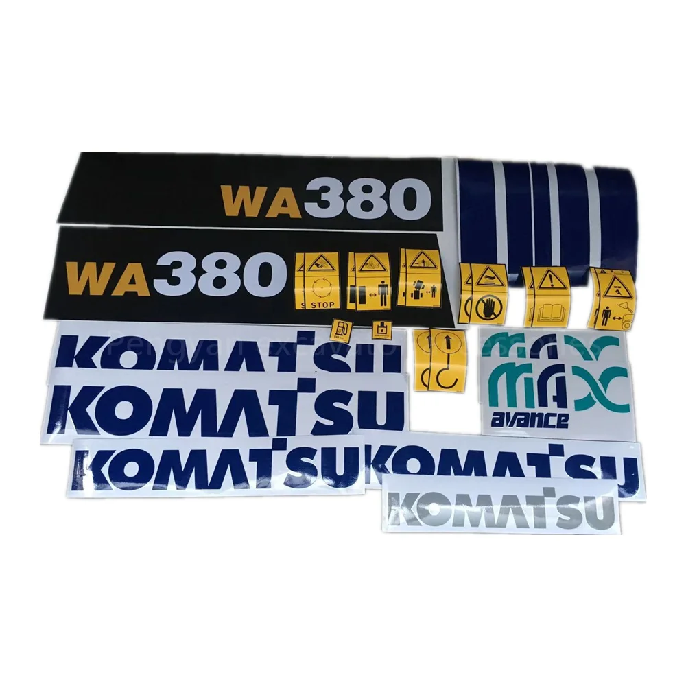 Loader Parts Stickers For Komatsu WA380/320/360/470-3/500/SD6 Full Vehicle Stickers Car Labels Body Decals Warning Posts